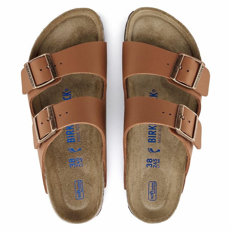 Birkenstock Soft Footbed Birko Flor Arizona Dame Brune | DK 91MQZ